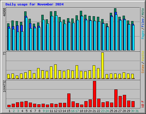 Daily usage for November 2024