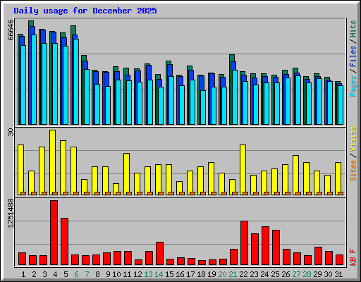 Daily usage for December 2025