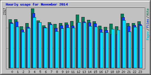 Hourly usage for November 2014