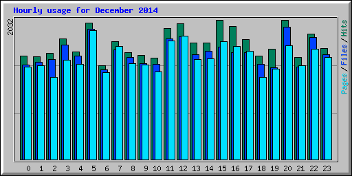 Hourly usage for December 2014