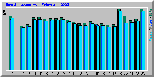 Hourly usage for February 2022