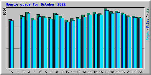 Hourly usage for October 2022