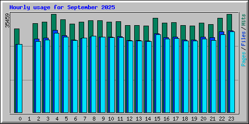 Hourly usage for September 2025