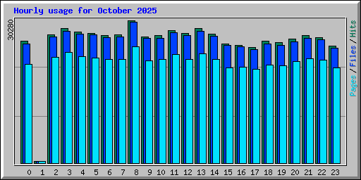 Hourly usage for October 2025
