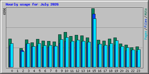 Hourly usage for July 2026
